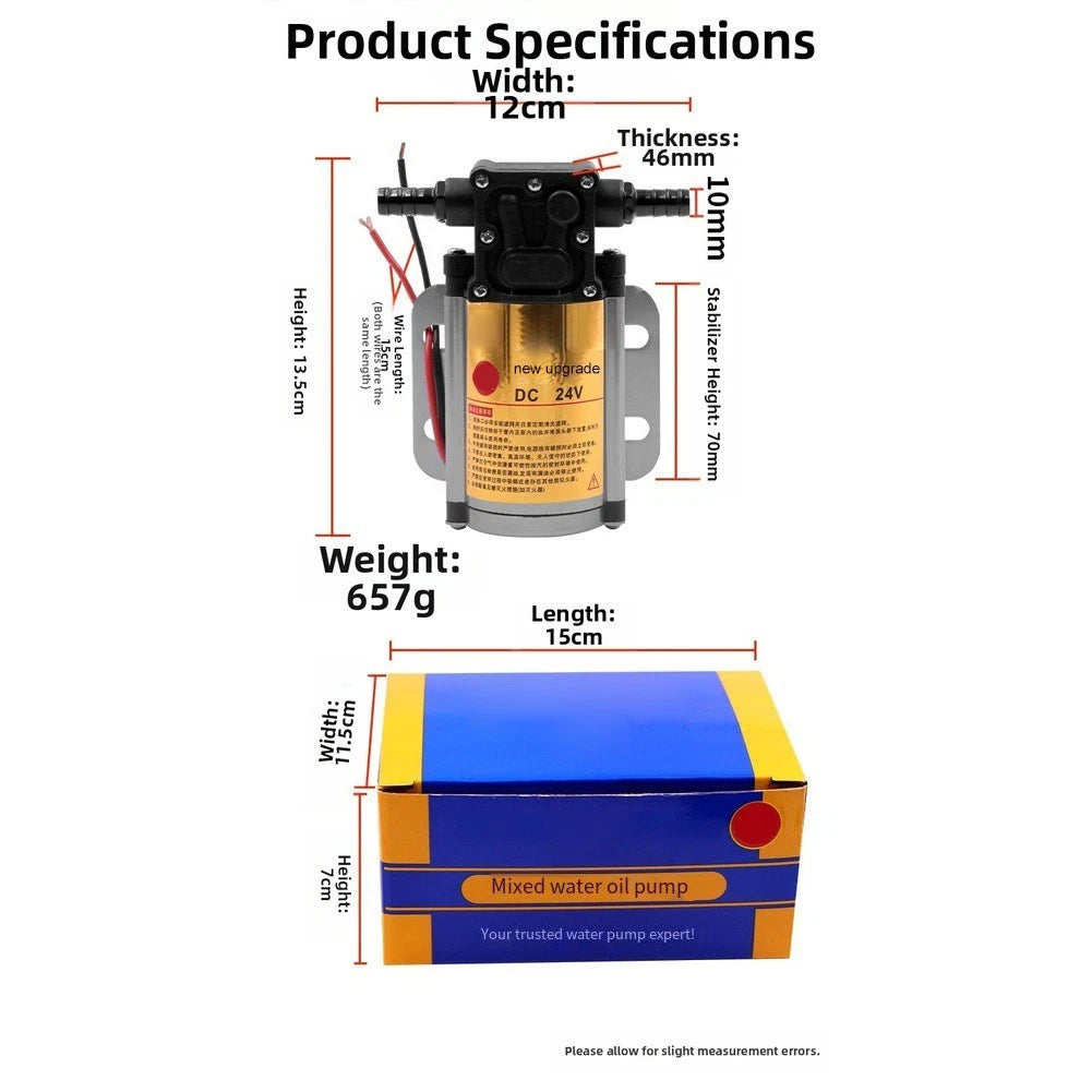 24V DC Pump for Agricultural Irrigation (Compact Design)