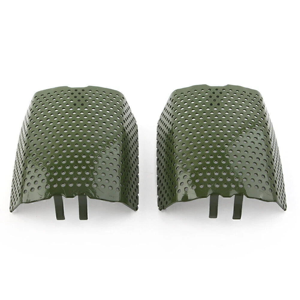 2X Green Steel Front Caliper Screen Inserts for Harley V-Rod & Touring (2006–2019)