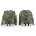 2X Green Steel Front Caliper Screen Inserts for Harley V-Rod & Touring (2006–2019)