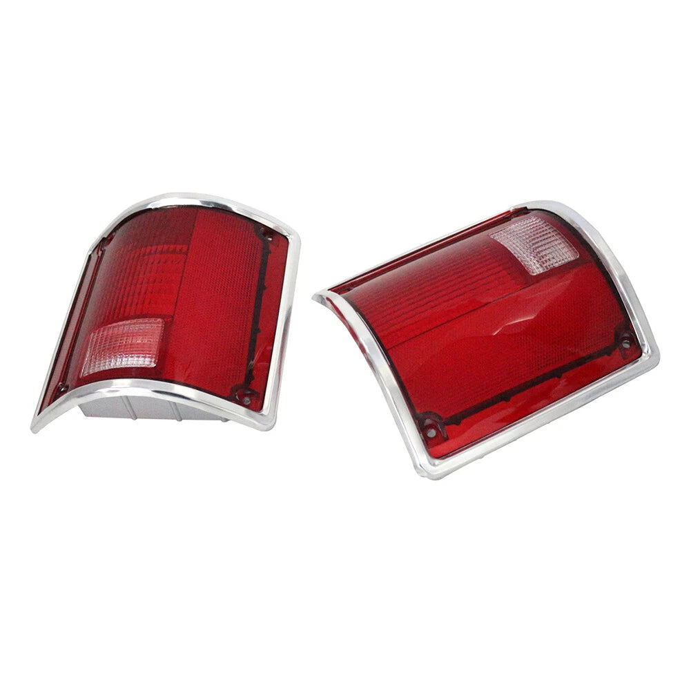 2X Tail Light Lens with Chrome Bezel for Chevrolet C10 C20 C30, GMC C15 C25 (1960–1987)