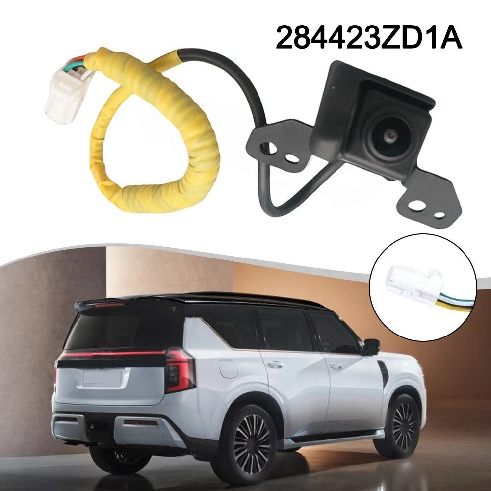 Black ABS Rear View Camera for Nissan Patrol 284423ZD1A Reverse Parking Use