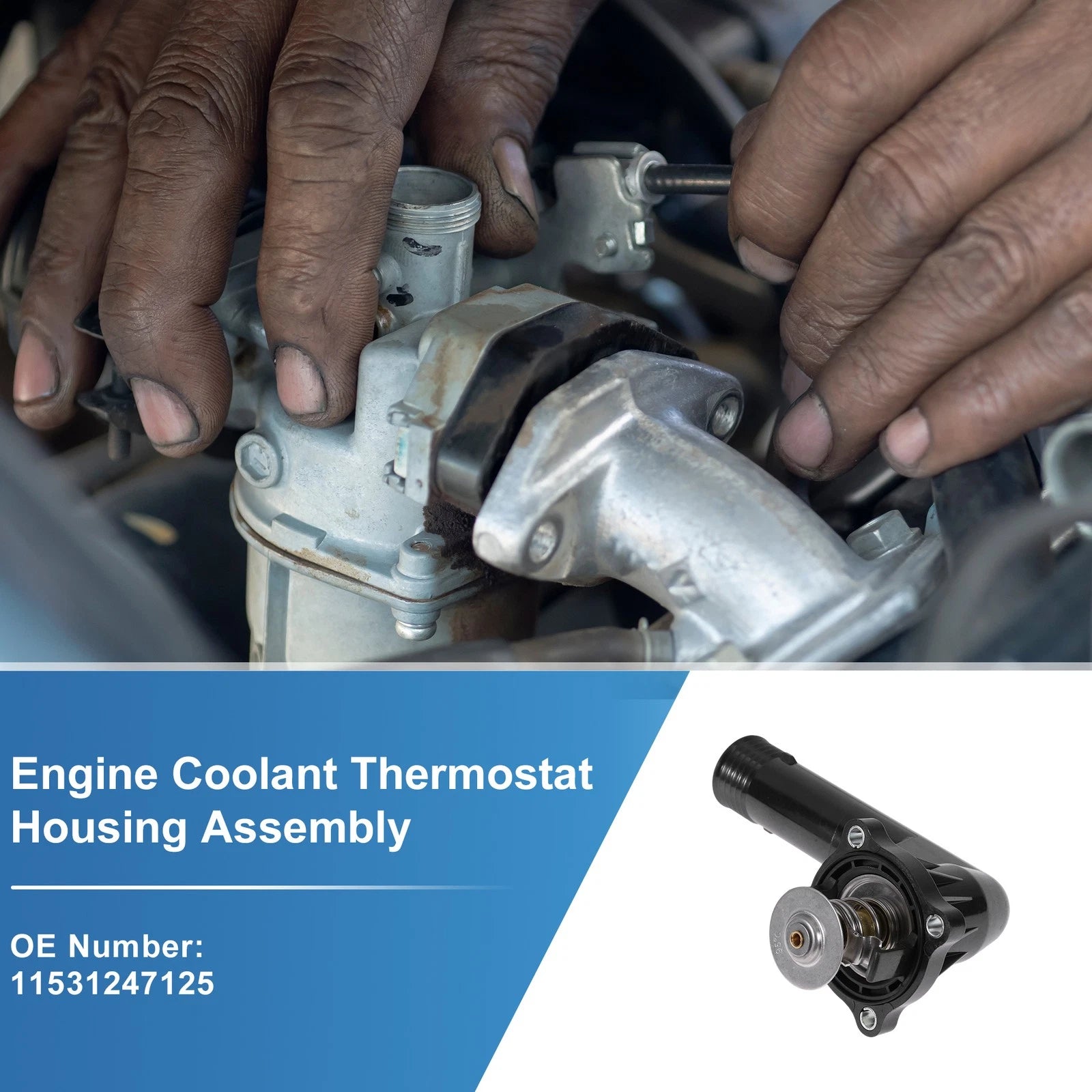 Engine Coolant Thermostat Housing Assembly Replacement for BMW 3 Series E36 (1992–1999)