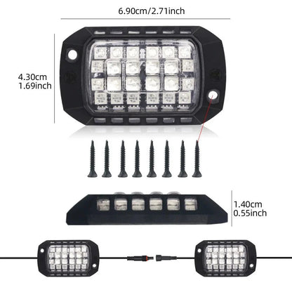 8Pcs RGB LED Rock Lights for Jeep Truck SUV (Universal Fit)