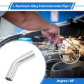 1.5" OD 45° Intercooler Pipe for Universal Applications (Brushed Silver Tone)