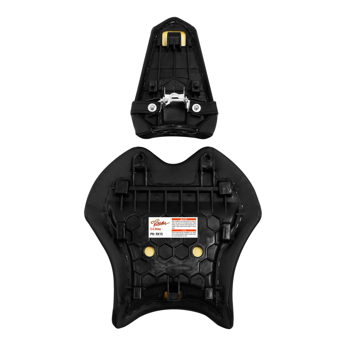 Seats for Yamaha YZF R6 (2017–2022) - Black Blue Rider Driver Passenger
