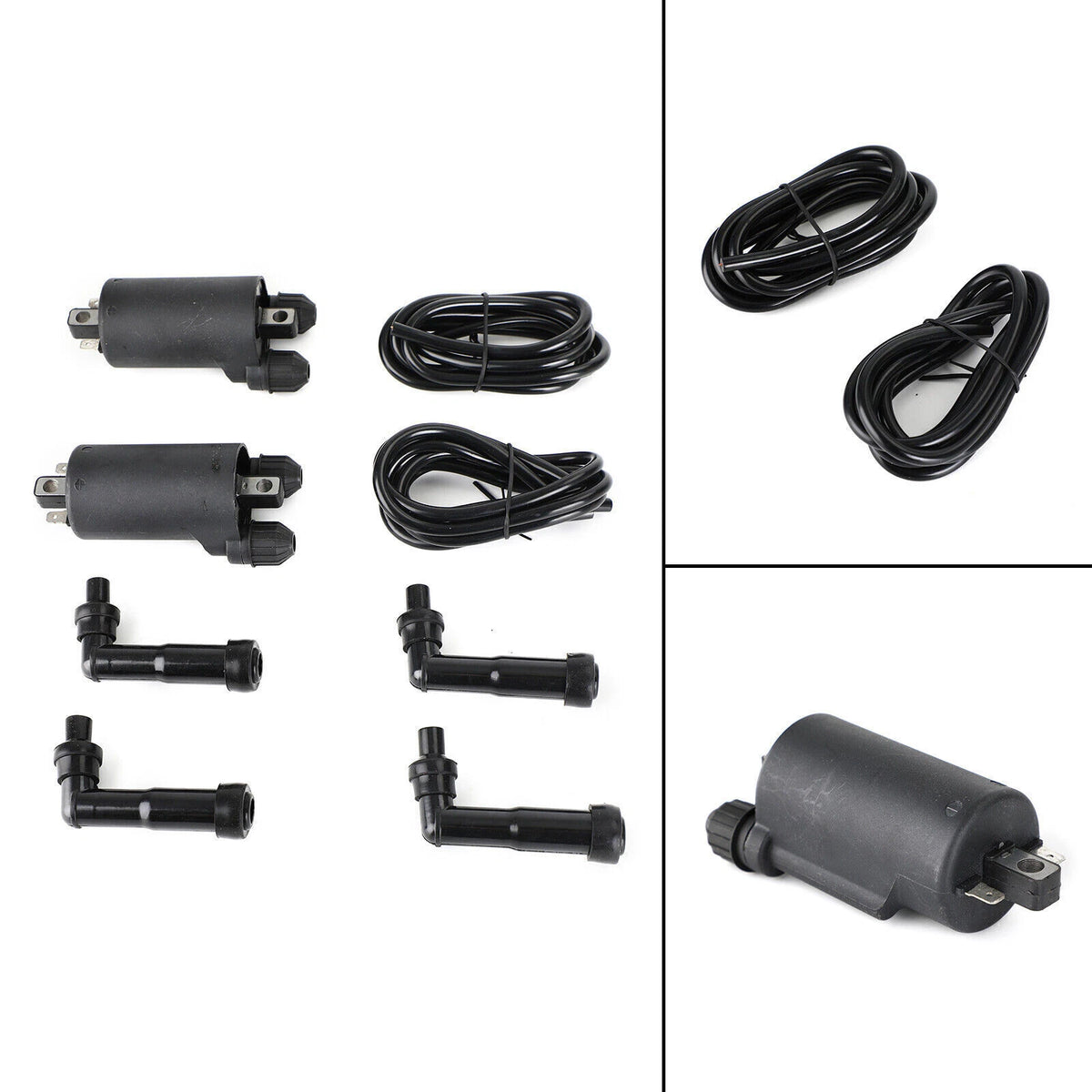 Ignition Coils Caps and Wire for Honda CB650 CB650C CB650SC GL1100 GL1200 (T9)
