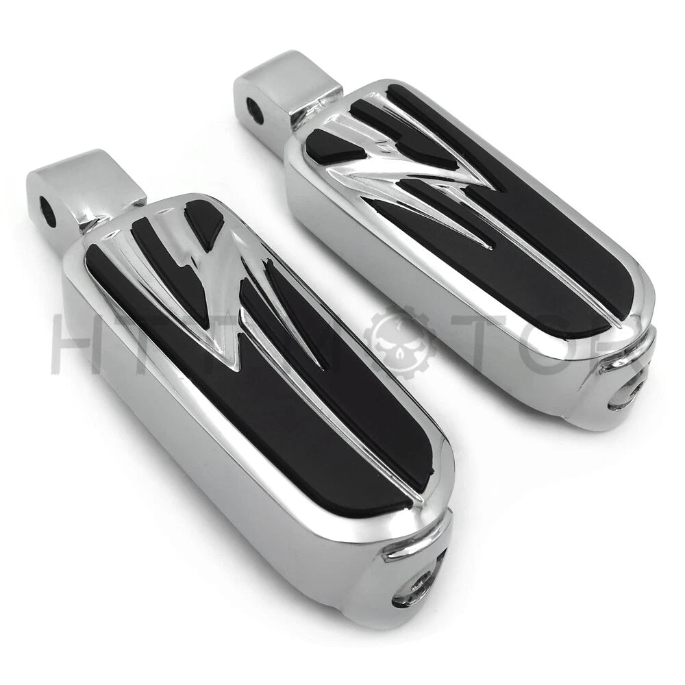 Chrome Flash Footpegs for Honda Rebel 250 (1996–2016) VT1300 (2010–2016)