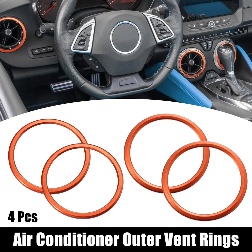 4 Pcs AC Outer Vent Ring Trim Covers Replacement for Chevrolet Camaro (2016–2020)