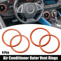 4 Pcs AC Outer Vent Ring Trim Covers Replacement for Chevrolet Camaro (2016–2020)