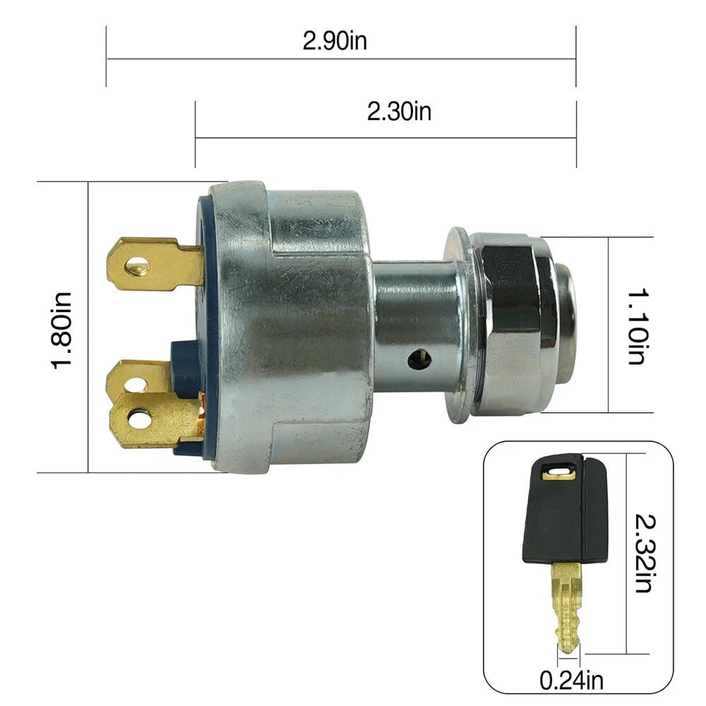 Ignition Starter Switch w/ 2 Keys for Caterpillar Excavator D250E D300E (9G-7641)