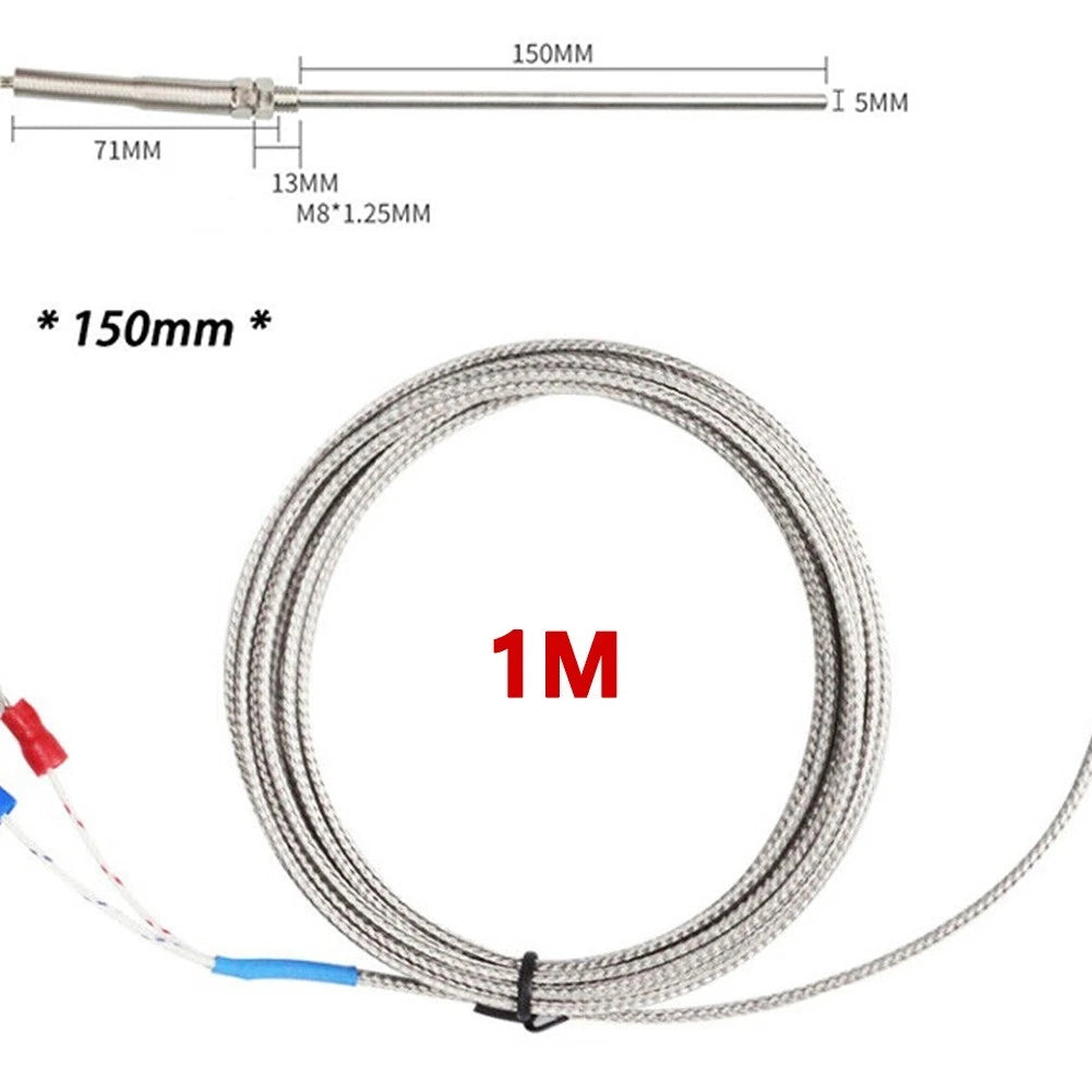 K Type Probe Temperature Sensor Kit for Various Applications (1m/2m/3m/4m/5m)