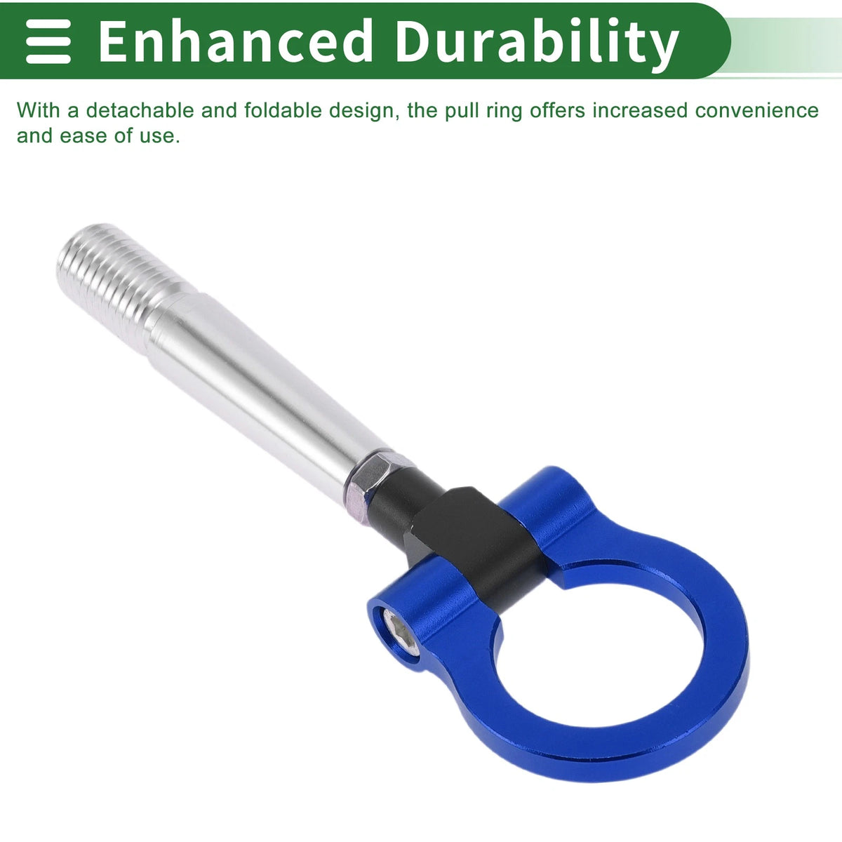 Tow Hook for Mitsubishi Lancer EX (2007–2012) 23.6mm Aluminum Alloy Blue