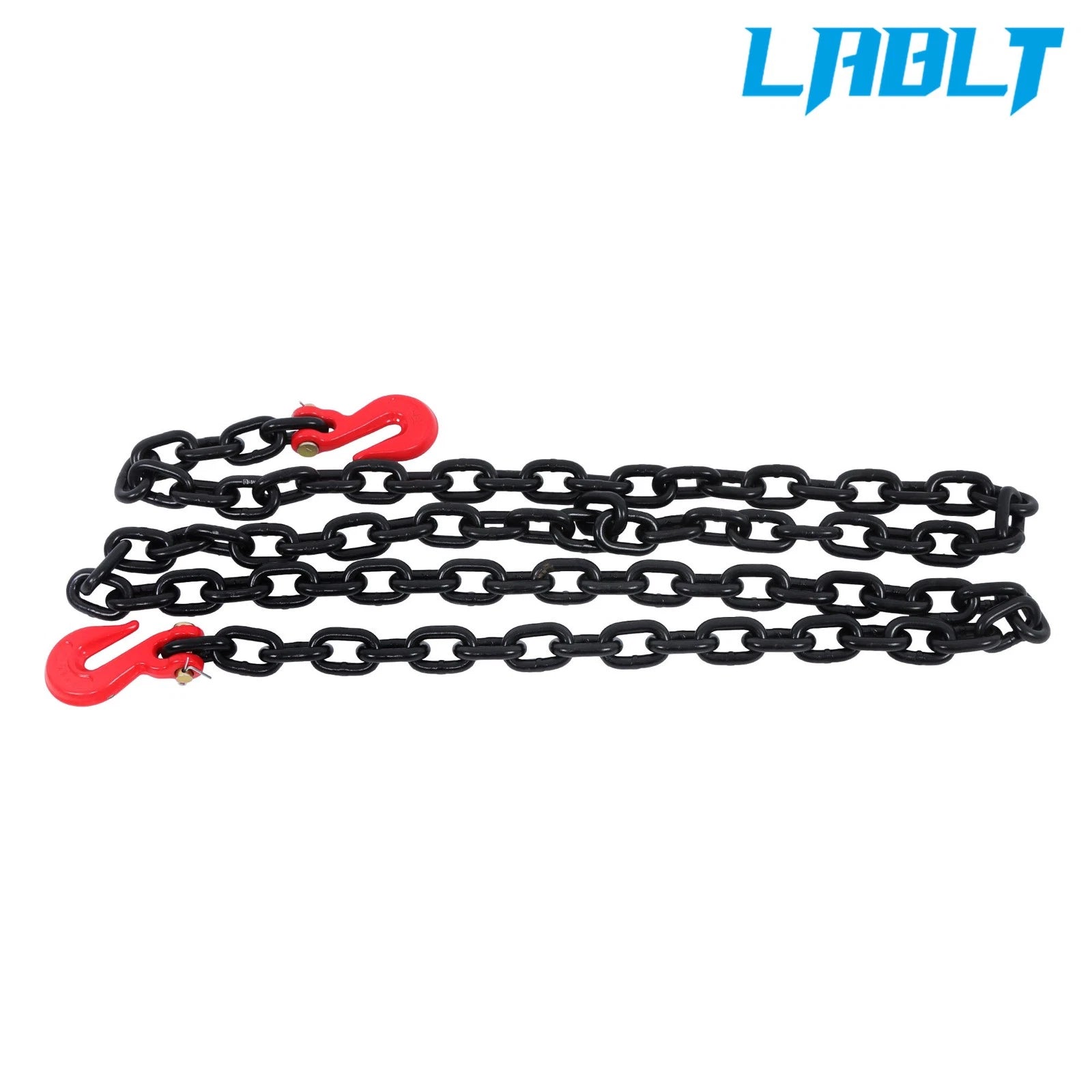 3/8" × 10 Ft G80 Tie Down Tow Chain with Hooks for Universal Use (7100 lbs)