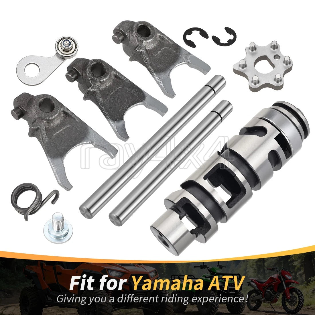 Transmission Gearbox Shift Drum & Forks & Guide Bars for Yamaha Banshee 350 (1987–2006)