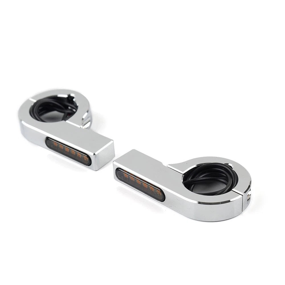 LED Fork Turn Signal Light Indicator for Harley Touring Dyna