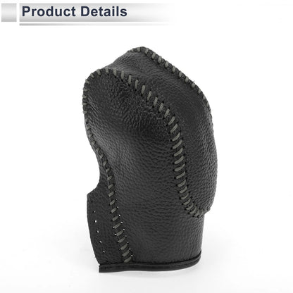 Pebbled Gear Shift Knob Cover for Ford Fusion (2013–2016) Black, Grey Faux Leather