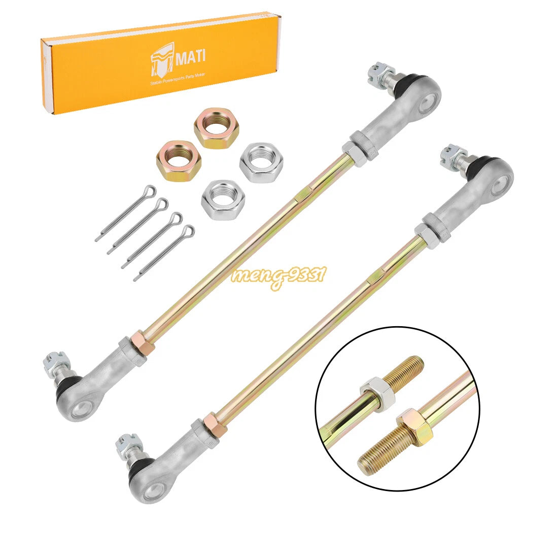 Set of 2 Tie Rod Ends for Honda Rancher 350 TRX350TM 2000–2006