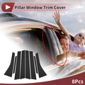 Car Door Pillar Window Trim Set for Honda Stream (2007–2014) Black