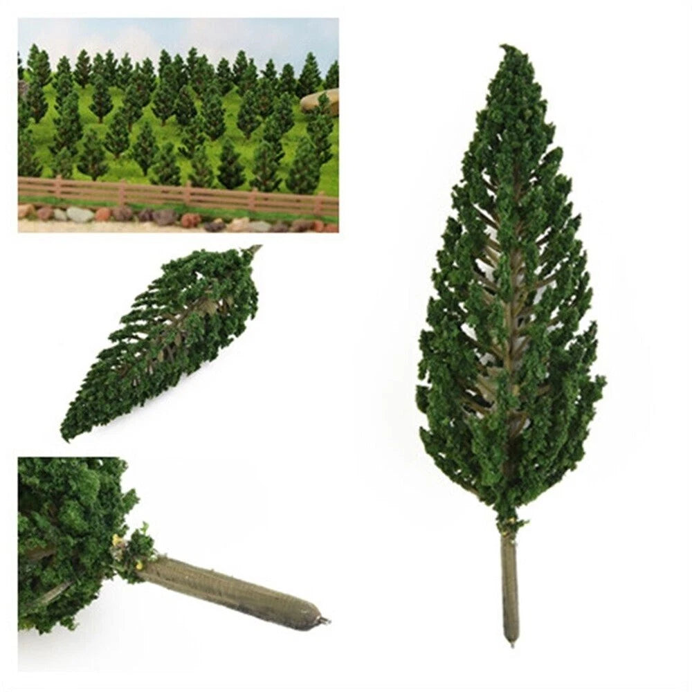 100Pcs 1.88" Mini Pine Trees for Train Railroad Landscape Garden