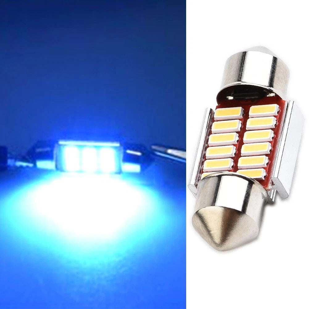 2X Festoon Canbus LED Interior Lights Blue Bulbs for