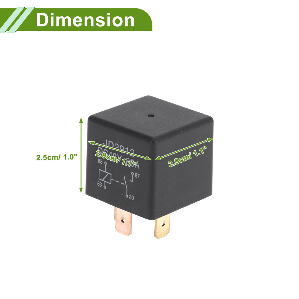 2X 4-Pin 48V 80A Waterproof Auto Relay for Multiple Applications