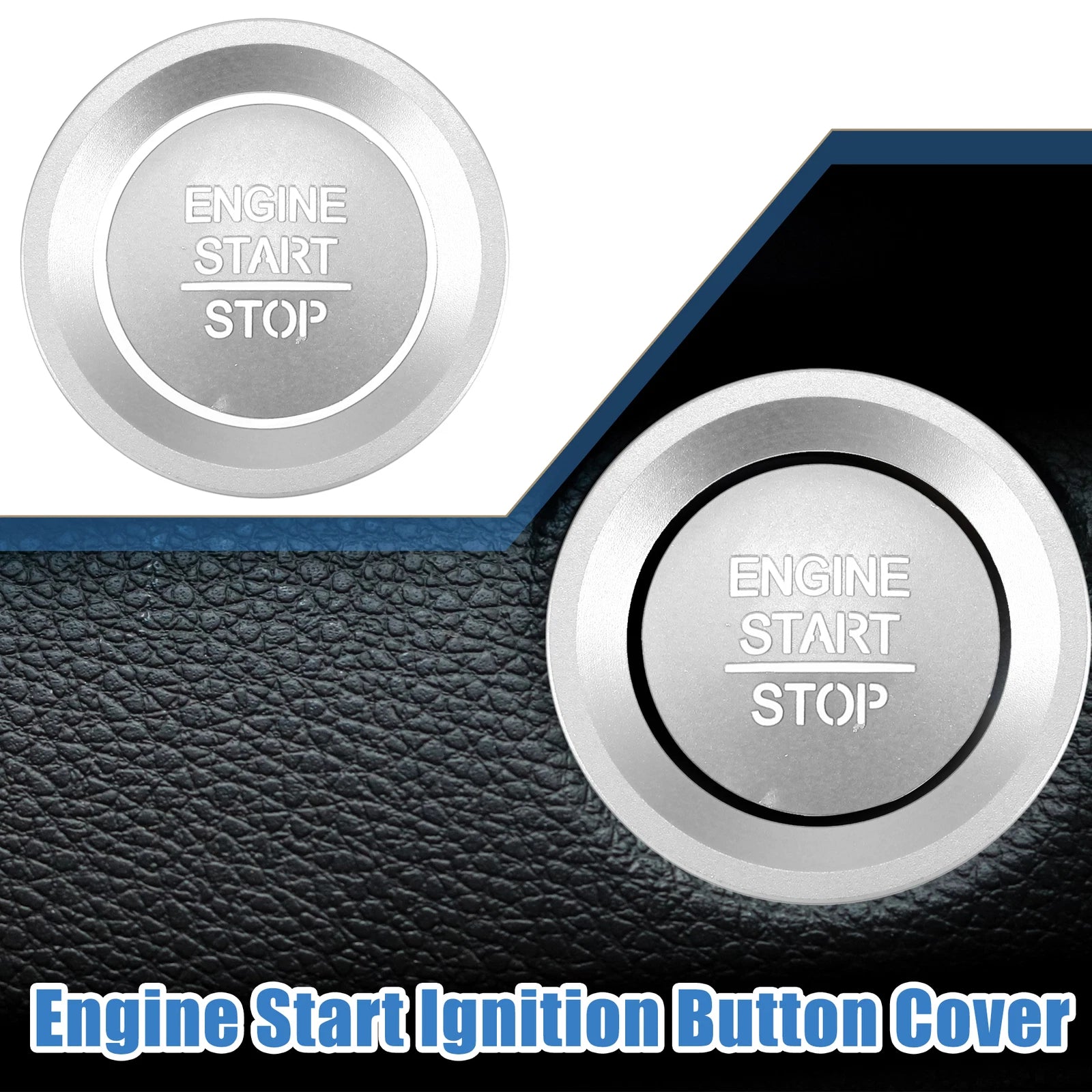 Ignition Button Sticker for Honda Accord (2018–2022) Silver Tone