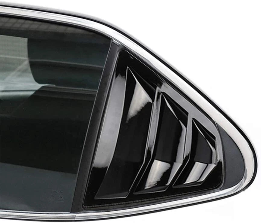 Gloss Black Window Louvers Rear Side Vent Cover for Toyota Camry (2018–2024)