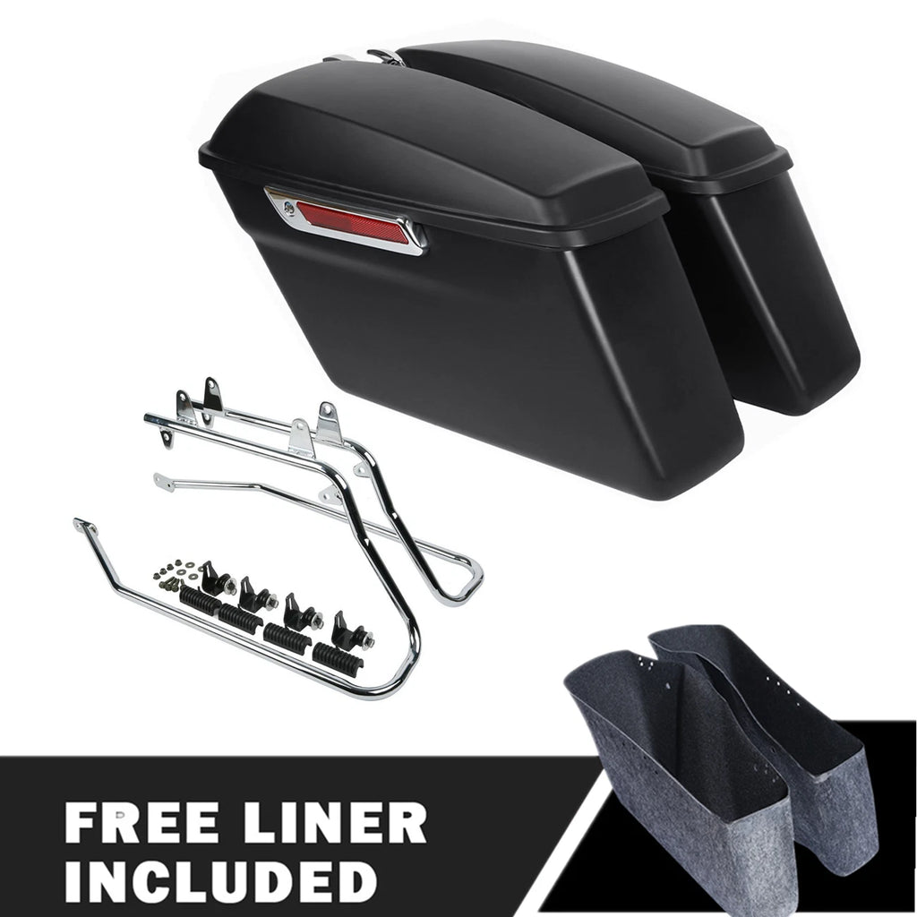 Matte Saddlebags for Harley Softail Fatboy (Fitment Specific)