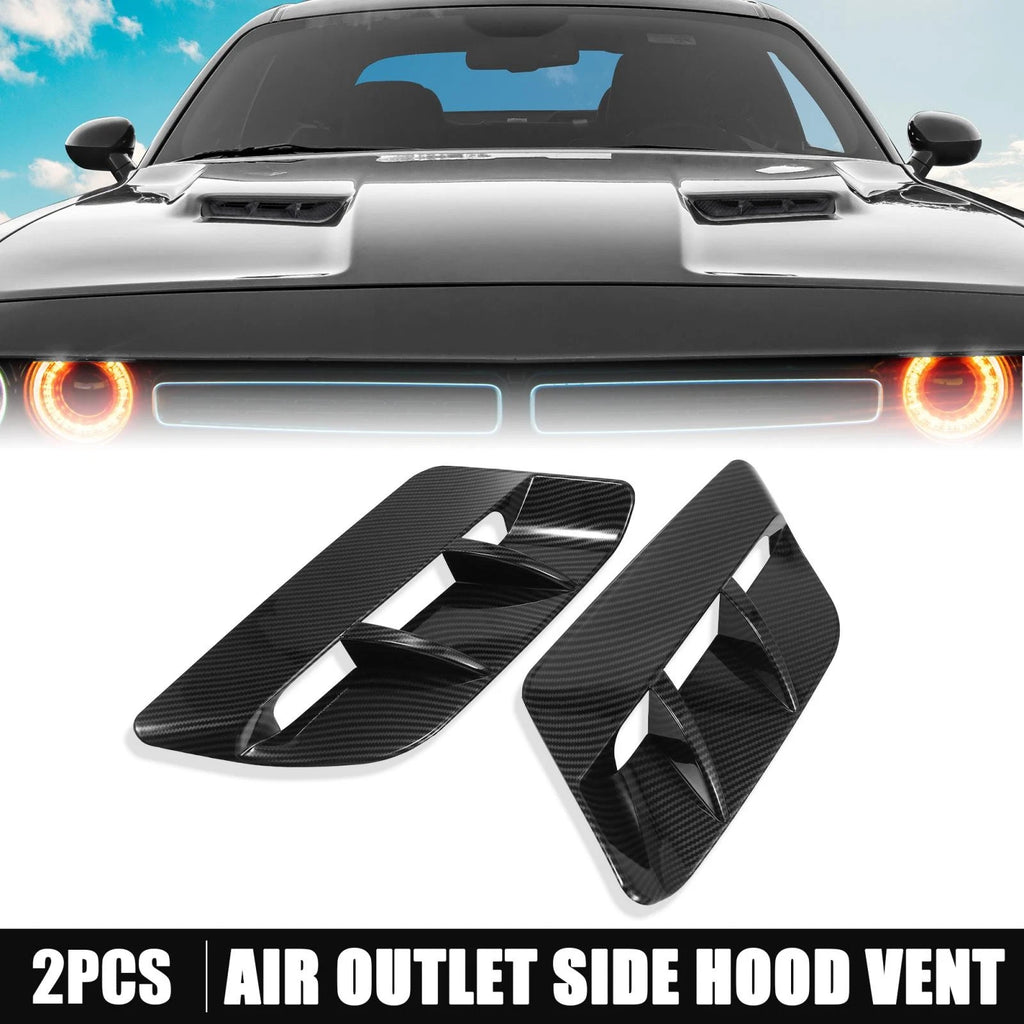 2PCS Hood Air Vent Cover Replacement for Dodge Challenger (2015–2020)