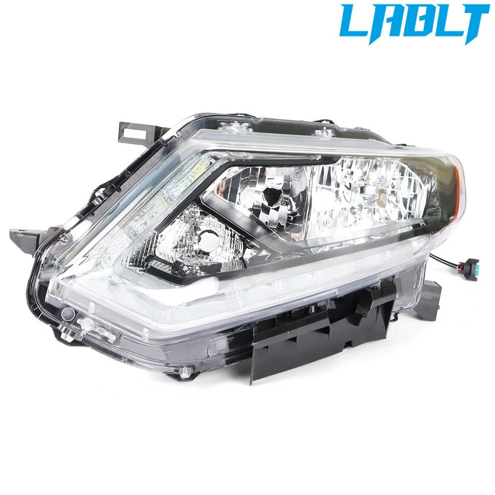 2X Headlight Halogen LED DRL for Nissan Rogue (2014–2016)