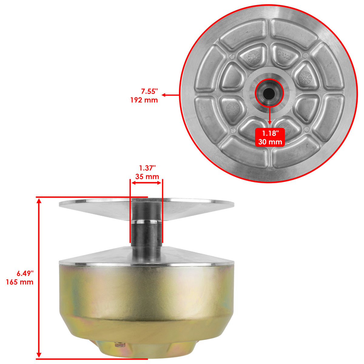 Primary Drive Clutch Replacement for John Deere Gator and Trail Gator 4X2 (2012–2018)
