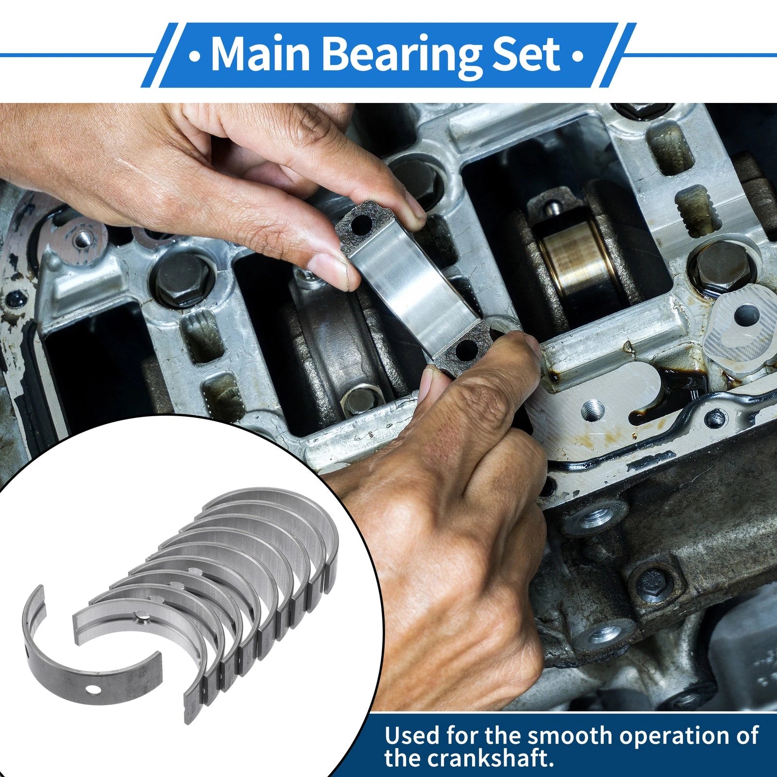 Main Bearing Set for Toyota Vitz (2002–2012) Replacement OEM Fit