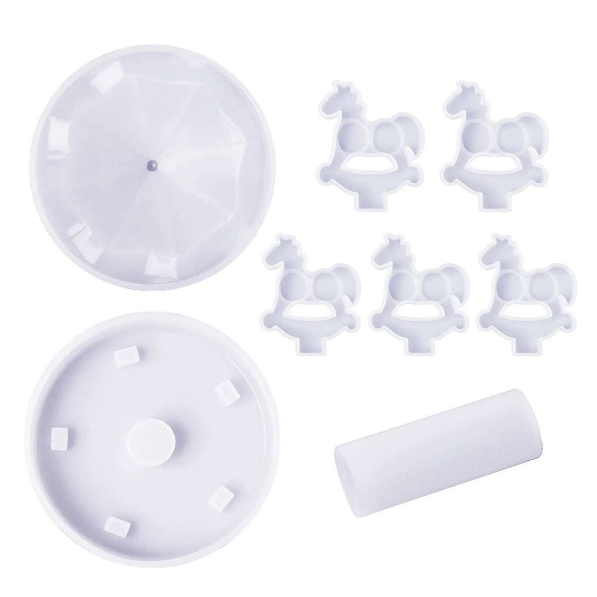 Soft Silicone Mold for Candle Making Kit DIY Carousel (No Part Numbers)