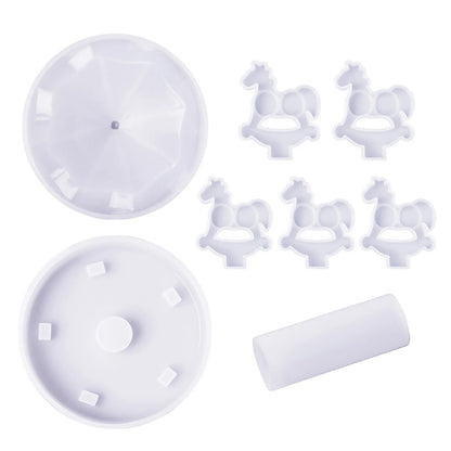 Soft Silicone Mold for Candle Making Kit DIY Carousel (No Part Numbers)