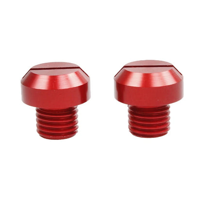Pair of Billet Aluminium Mirror Blanking for Motorcycle (M10 Thread)