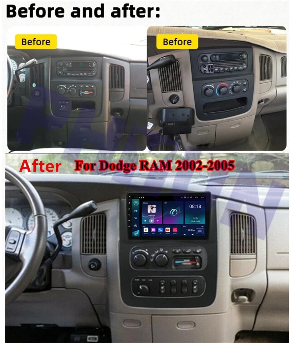12" Android 12.0 Stereo Radio Head Unit GPS for Dodge Ram 1500-3500 (2002–2005)