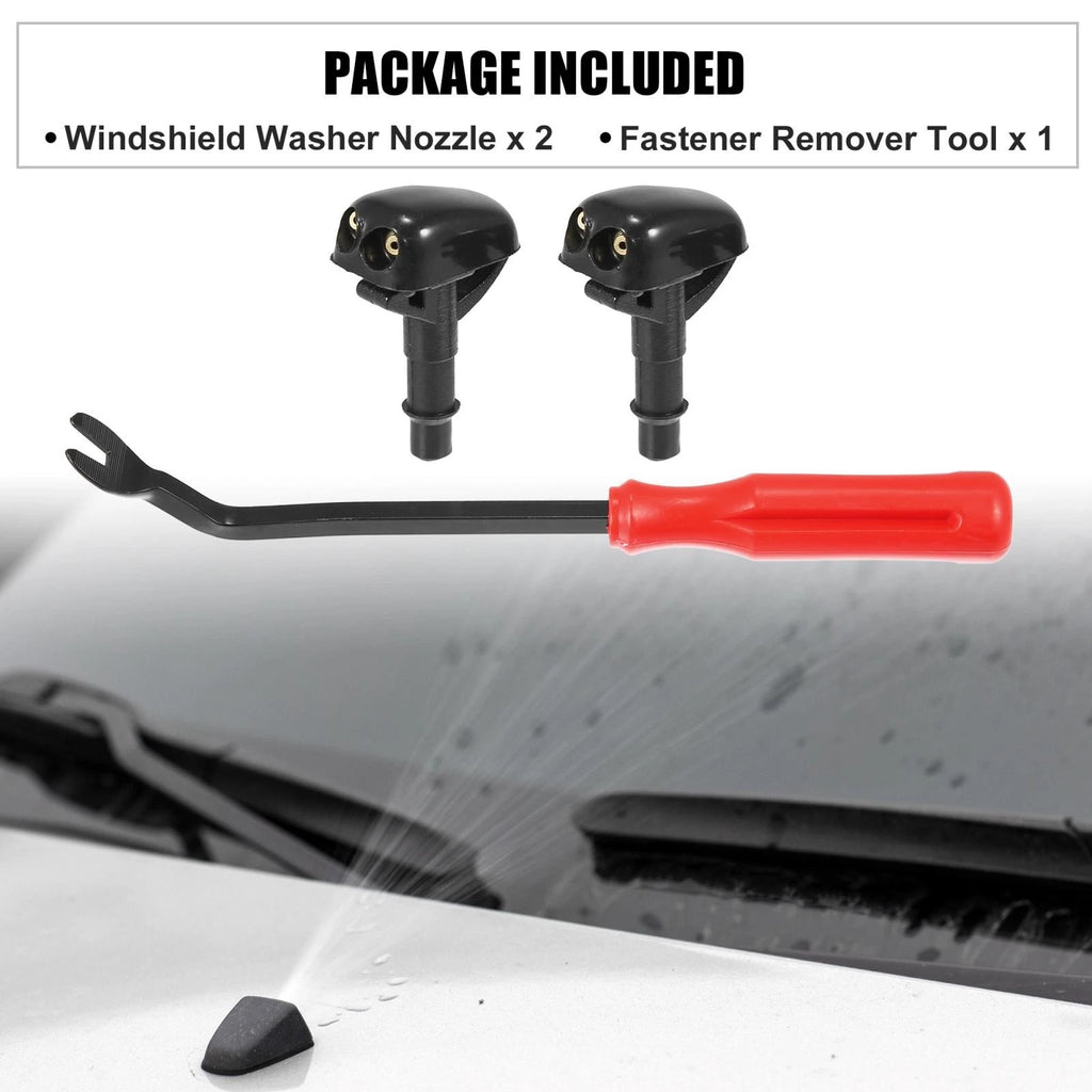 3pc Front Windshield Washer Nozzle Kit for Mitsubishi Lancer (1995–2005)