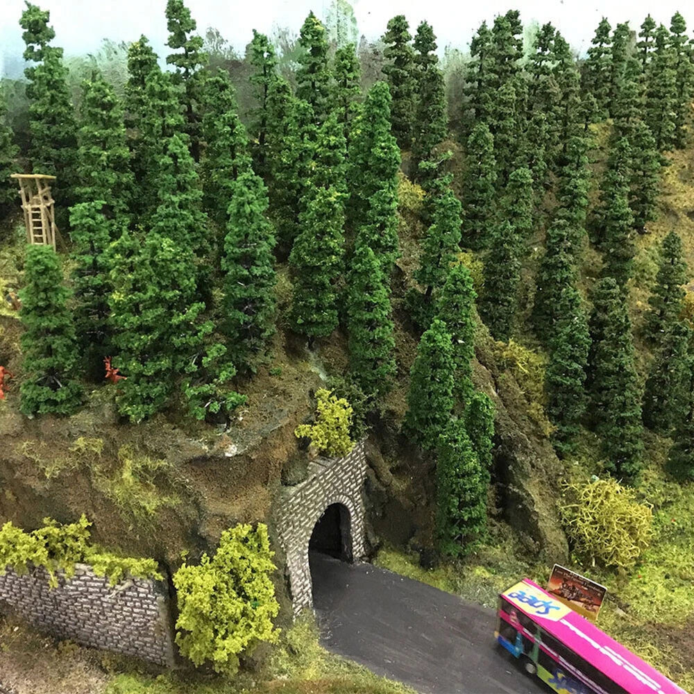 80pcs Model Trees for Train Railroad Landscape Layout Scenery