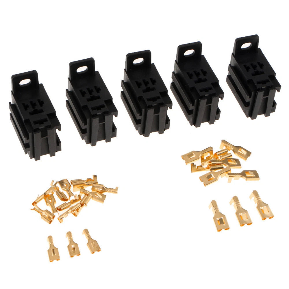 5Pin Car Relay Socket with Terminals for Various Vehicles (40A)