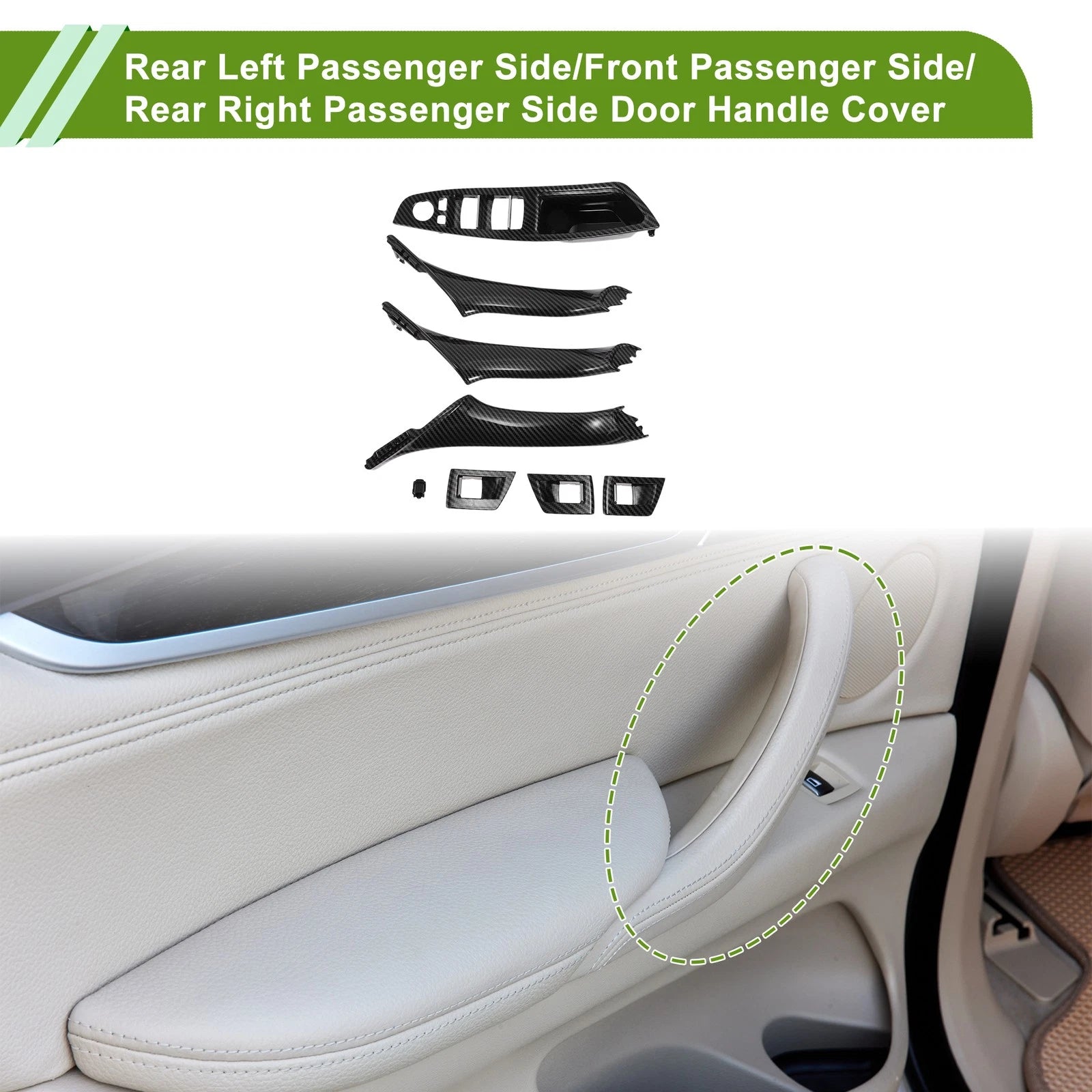 Door Panel Handle Pull Trim Cover OEM for BMW 5 Series (2011–2016)