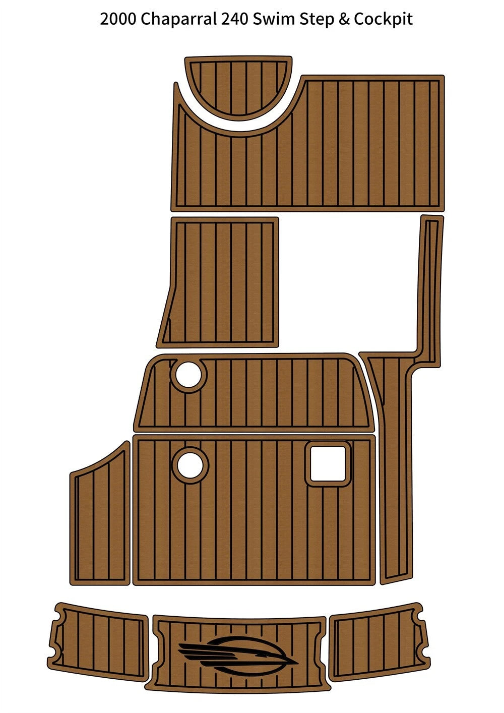 EVA Foam Teak Deck Floor Pad for Chaparral 240 (2000)