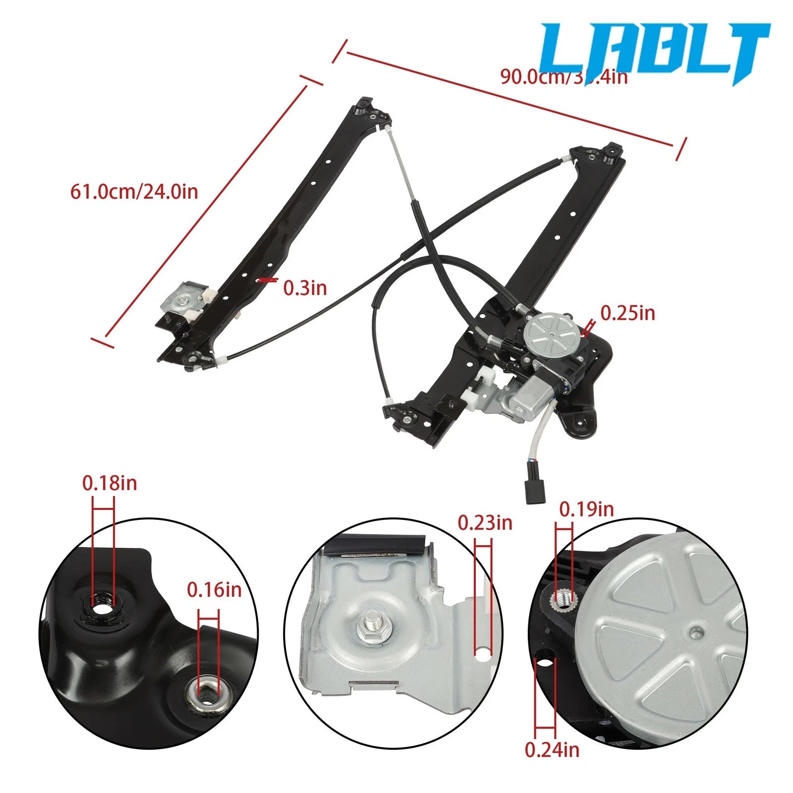 Power Window Regulator with Motor for Chevrolet Silverado 1500 Classic (2000–2007)