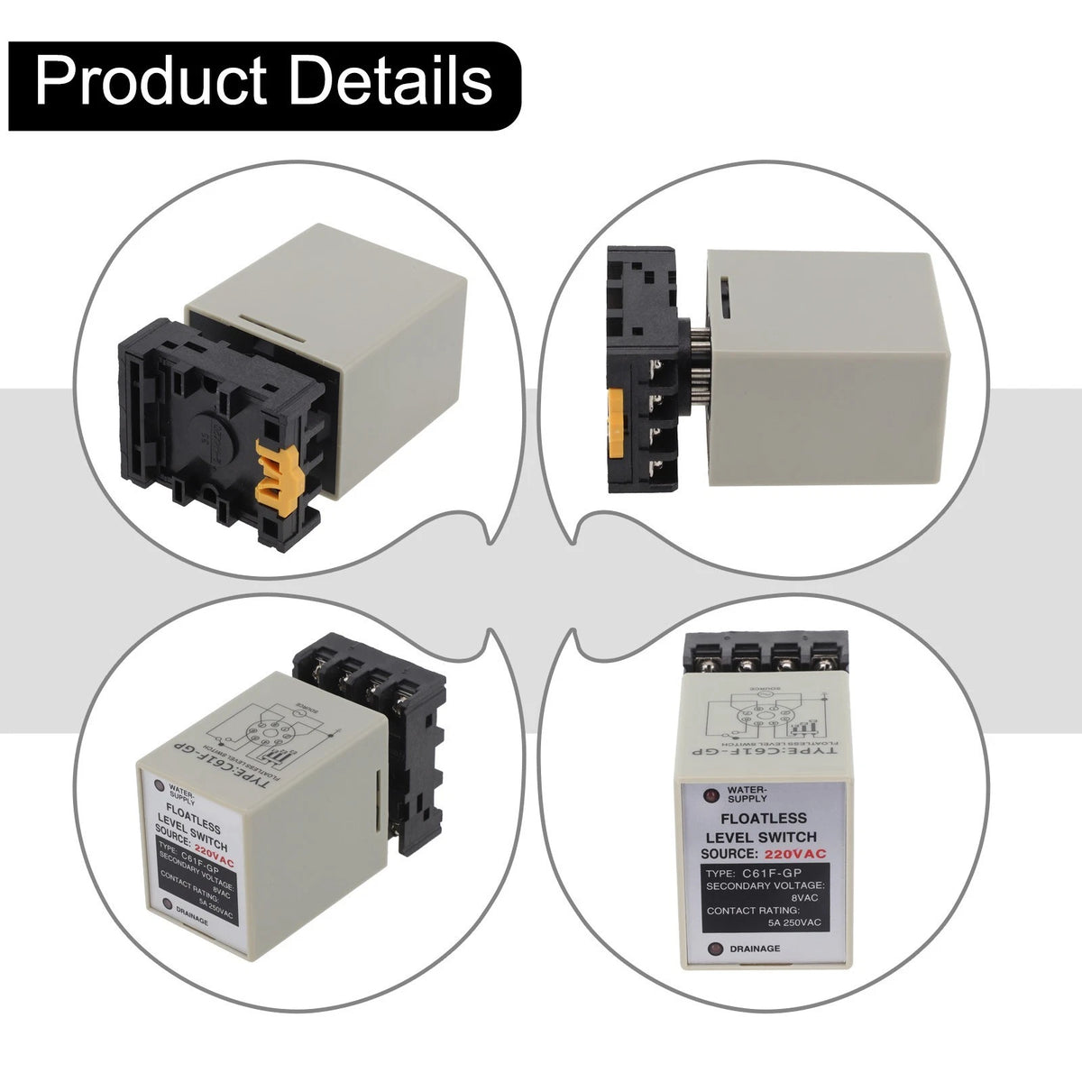 Water Level Switch for Reliable AC/DC Power Supply (Space Saving Design)