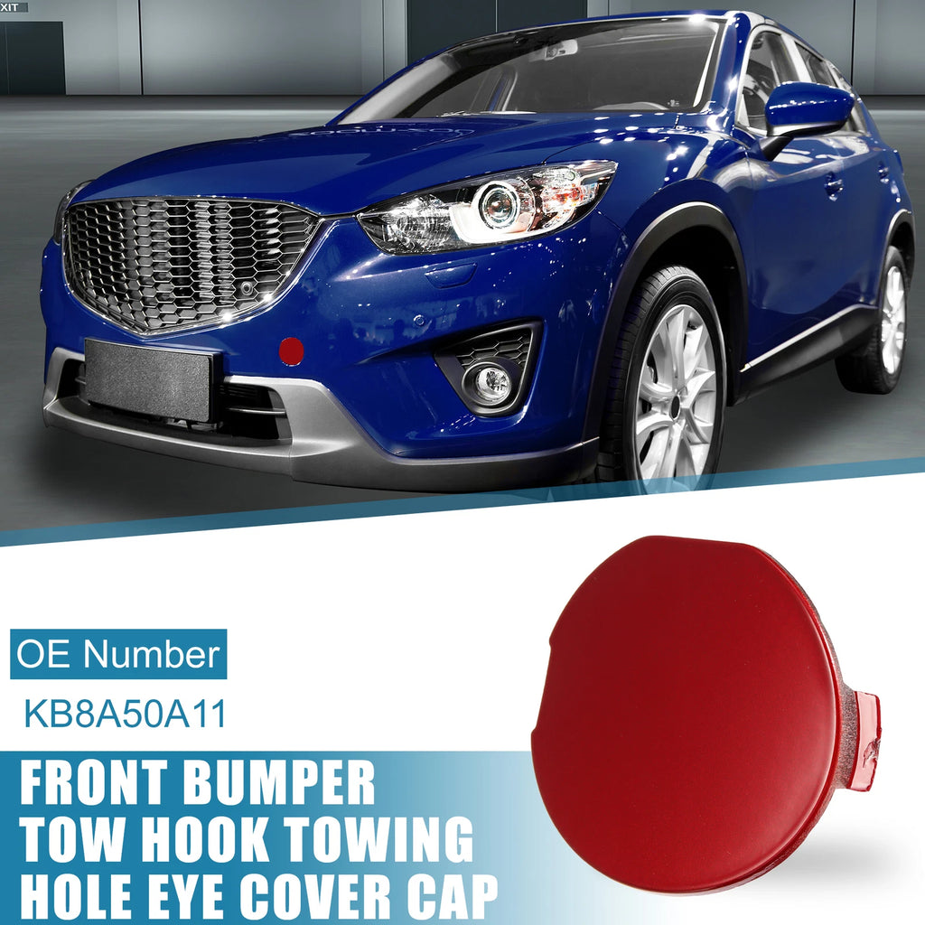 Front Bumper Tow Hook Cover Hole Eye Cover Replacement for Mazda CX-5 (2017–2021)