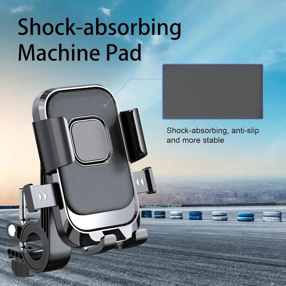 Secure Lock Motorcycle Phone Mount with 360 Degree Adjustability