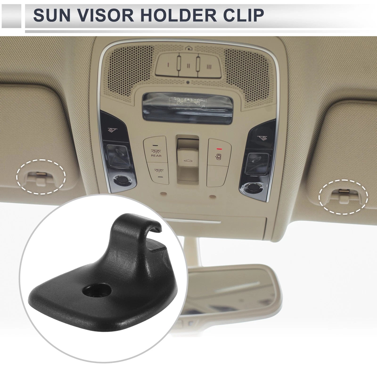Sun Visor Holder Clip Replacement for Chrysler Sebring Dodge Avenger (2007–2014)
