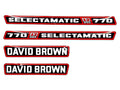 Decal Set for David Brown 770 Selectamatic (1960–1970)