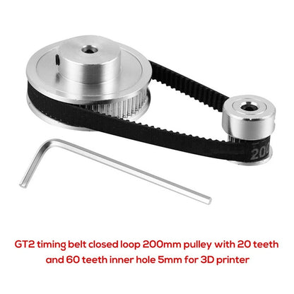 20 Teeth Timing Belt Pulley for 3D Printer (200mm, 60 Teeth)