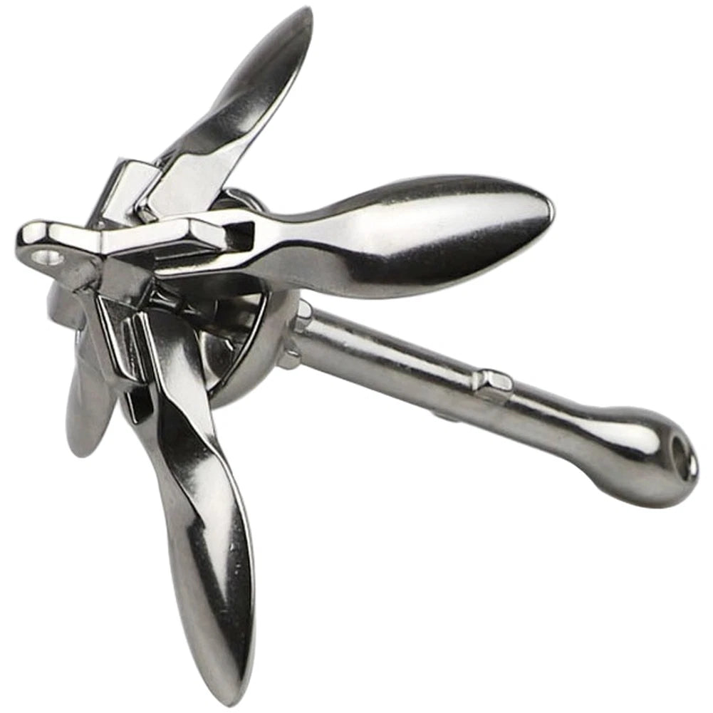 Compact Folding Anchor Designed Like an Umbrella for Boats Using 316 SS