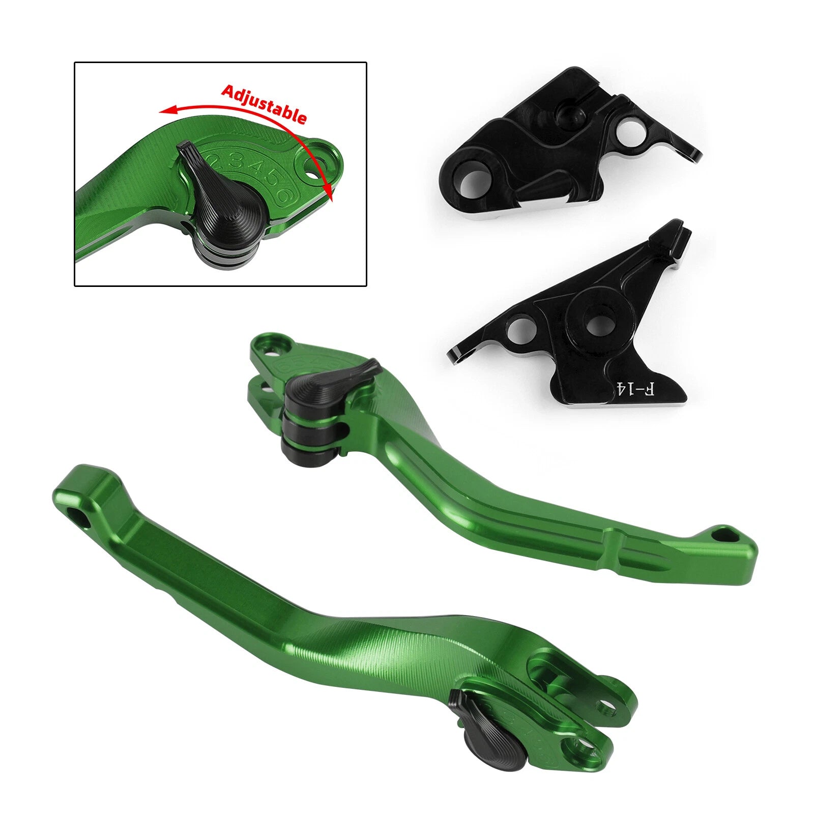 CNC Short Clutch Brake Lever for Kawasaki ZZR600 ZXR400 Z750S ZX9R ER-5 (1990–2009)